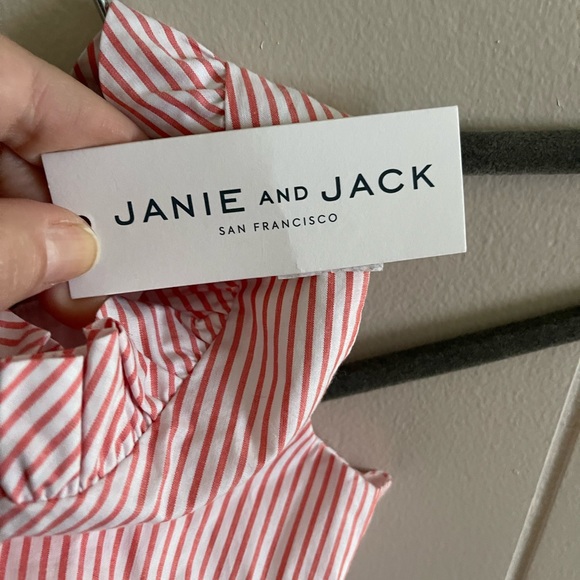 Janie & Jack striped ruffle peplum top nwt casual - Picture 4 of 4